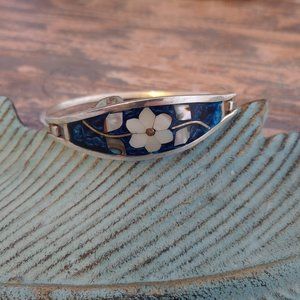 Vintage Silver Mexican Alpaca Cuff Bracelet